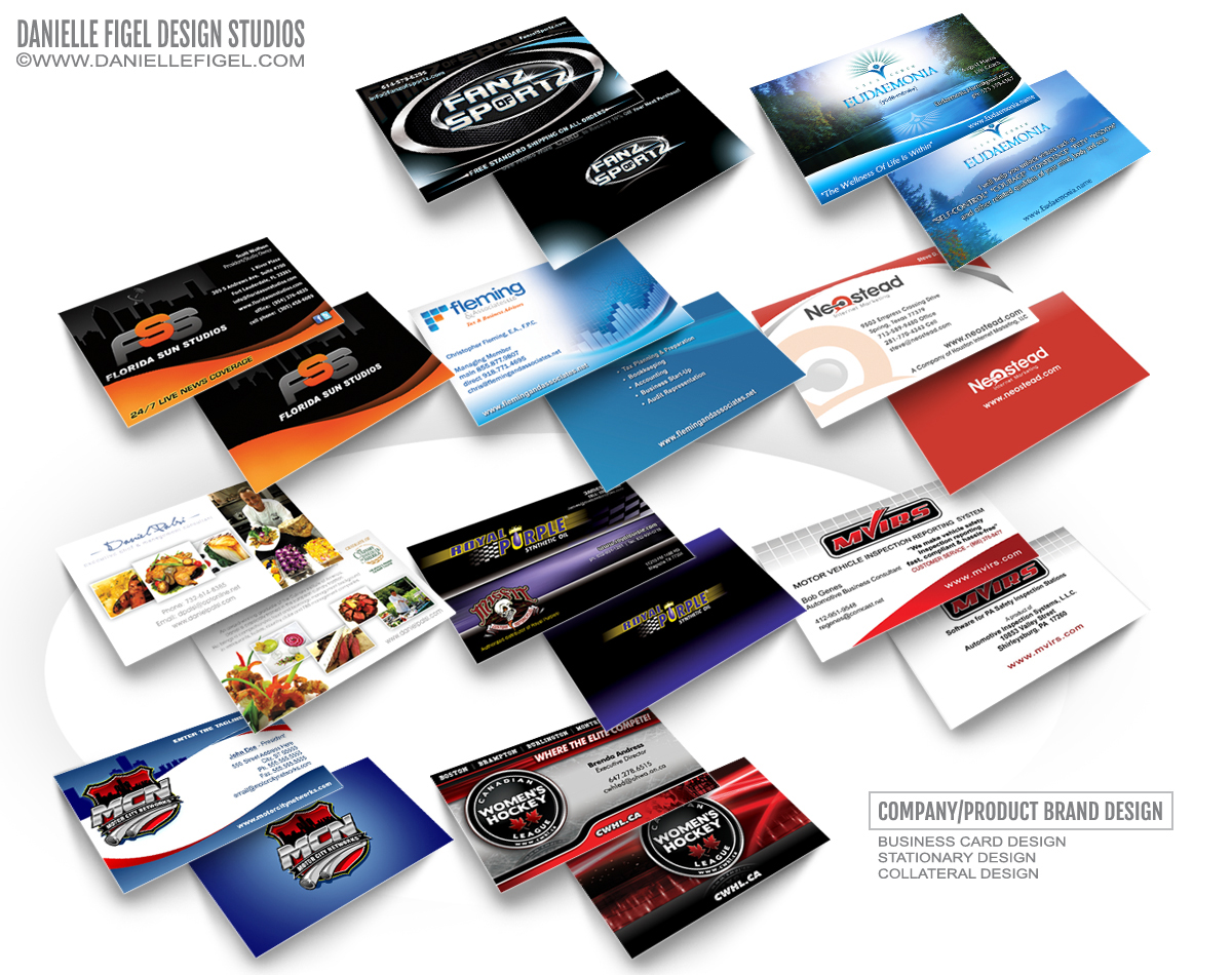 business card design ideas, business card design, business card designs, Danielle Figel Design Studios